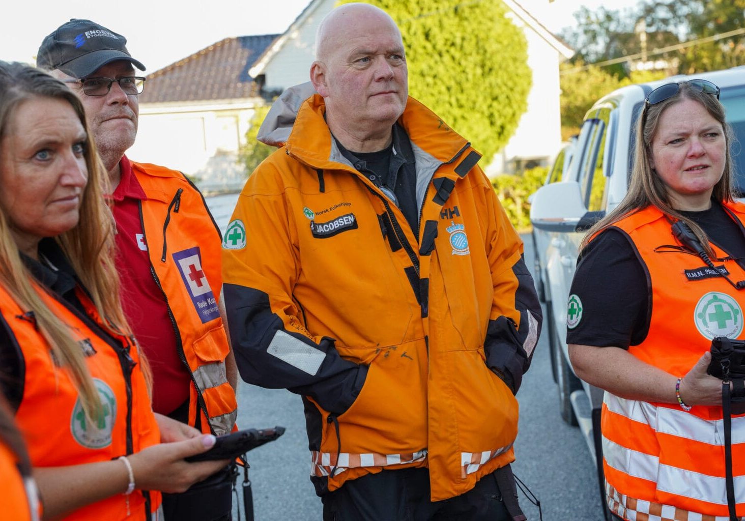 Frivillige letemannskap på øvelse