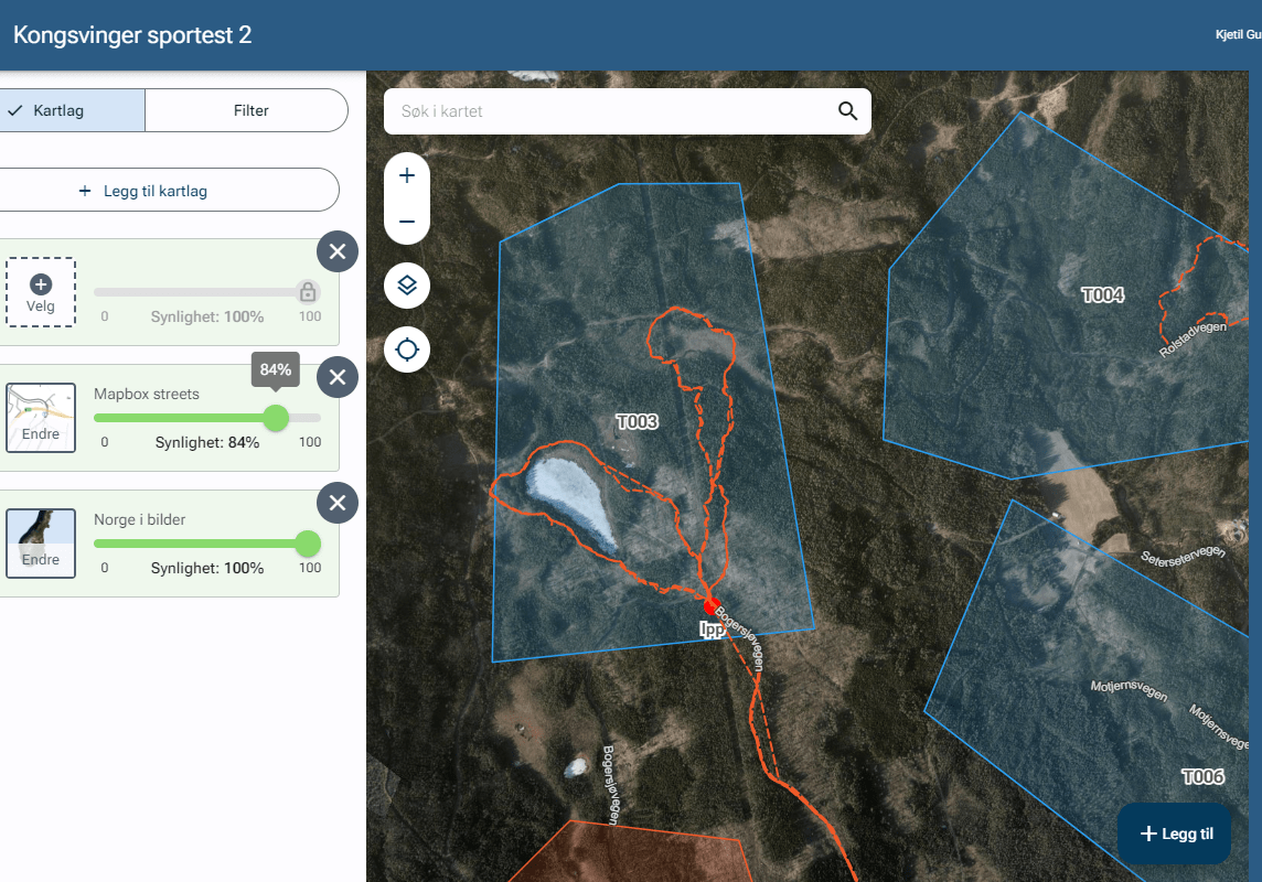 Skjermdump frå eit dataverktøy som viser ein søketeig.